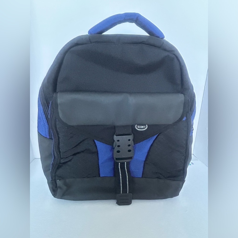 Icon Laptop Tech Pack, 16” Black And Blue‎ Multiple Compartments Sturdy